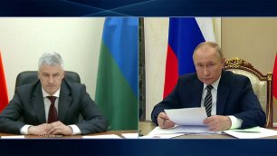 Владимир Путин провел встречу по видеосвязи с главой Карелии