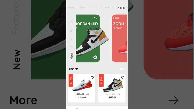 Flutter Shop. Nike sneaker store app