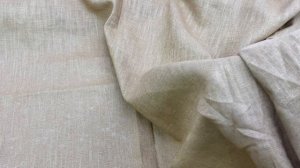 Лён  рыжего цвета однотонная 20437