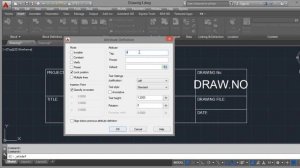 Create Blocks with Attributes in AutoCAD Ex. Plan Title Description