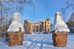 Живописны руины усадьбы Мещерских.
Усадьба Петровское-Алабино