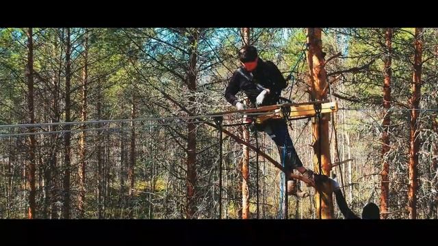 Outdoor-Team Монтаж веревочного парка на деревьях в Новодвинске Архангельская область. смотреть онлайн