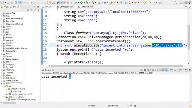 part - 2 JDBC statement and prepared statement in core Java using eclipse in hindi смотреть онлайн