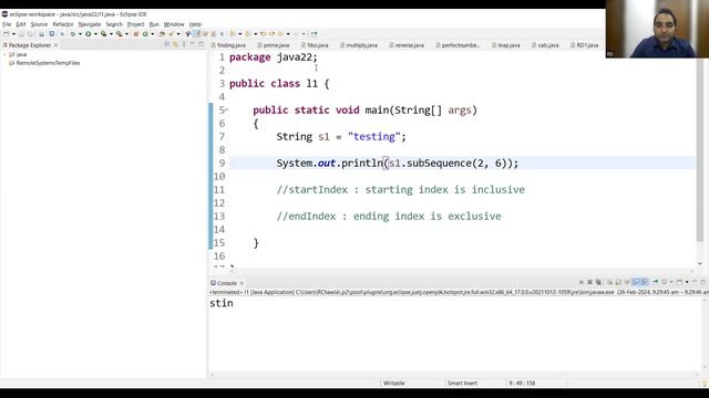 21. Program to find Substring of String | Java Interview Questions