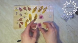 Серьги с лепестками цветов/Украшения из эпоксидной смолы #БирЮлька