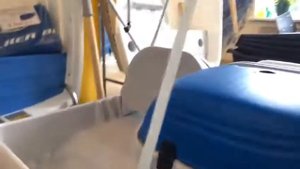 Катамаран с элетромотором Water Wheeler. Водный велосипед