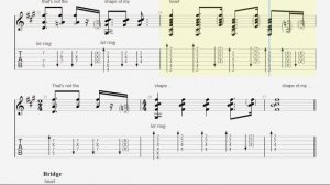 Shape Of My Heart TAB (unplugged) - acoustic guitar tabs (PDF + Guitar Pro)