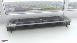 монтаж внутрипольного  конвектора  vitron