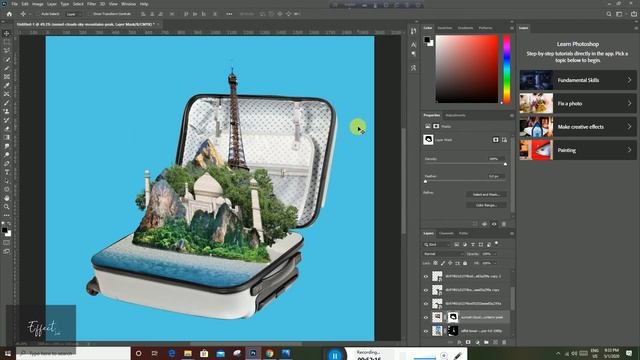 How To Make Travel Poster Design in Photoshop/Effect Lab смотреть онлайн