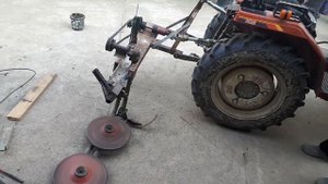 Косилка мотоблочная на минитракторе Yanmar F165, небольшой обзор