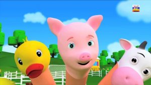 Животные палец Семья | 3D Rhymes | Рифмы для детей