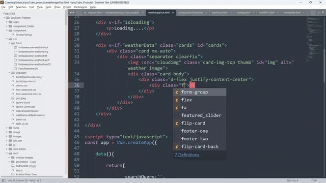 Learn To Create a Dynamic Weather App with Vue.js 3, HTML5 & CSS3 and API. | Vue.js Weather App.