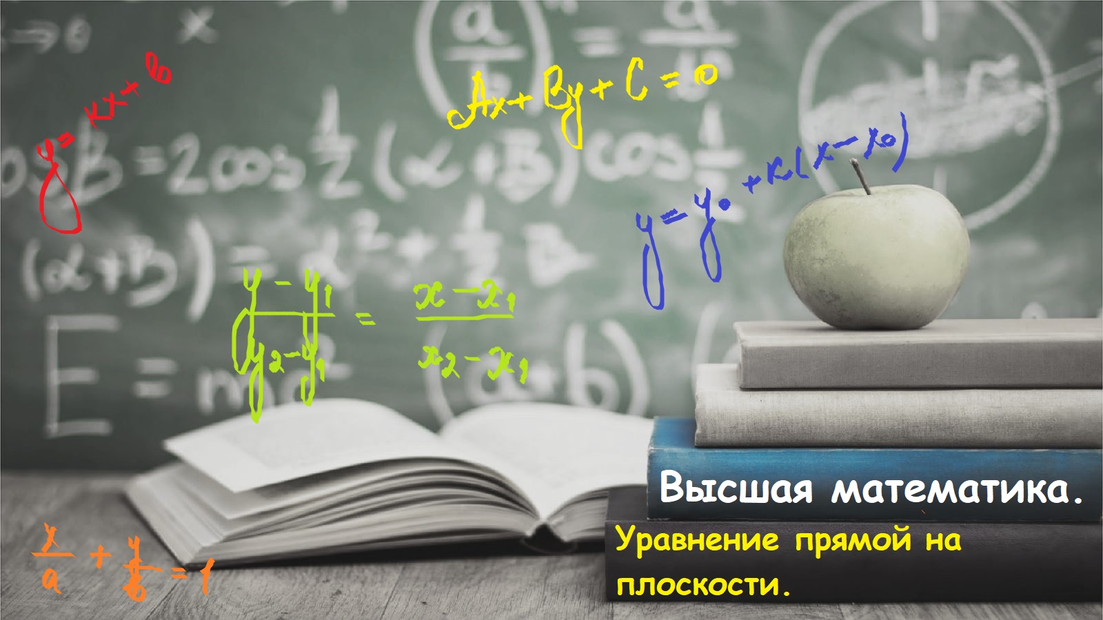 ВЫСШАЯ МАТЕМАТИКА. 10.2 .Аналитическая геометрия. Уравнение прямой на плоскости.