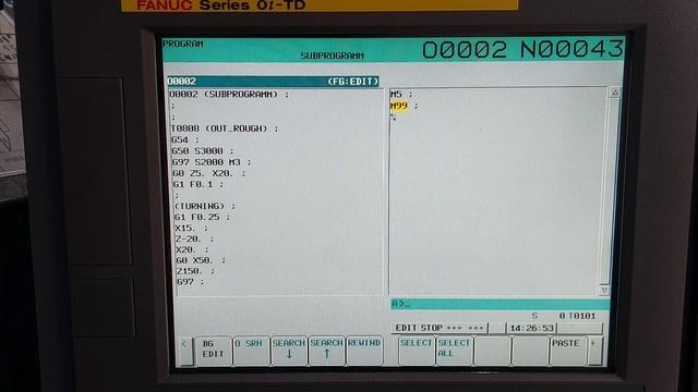 Вызов подпрограммы _М98