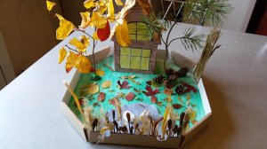 ОСЕННЯЯ Поделка 2017  ДОМИК У ОЗЕРА