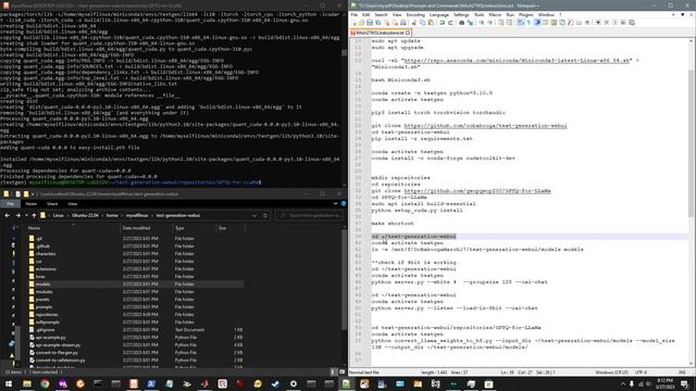 Oobabooga WSL on Windows 10 Standard, 8bit, and 4bit plus LLaMA conversion instructions смотреть онлайн