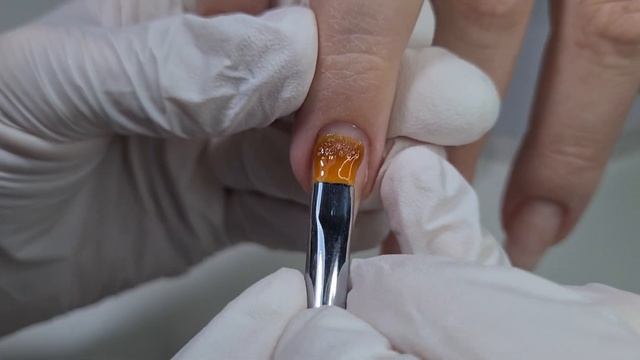Черный френч гель-лаком. Сухие пигменты для ногтей. Укрепление длинных ногтей гелем.