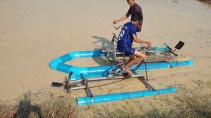 Cool DIY!! самодельное изобретение водный велосипед лодка
