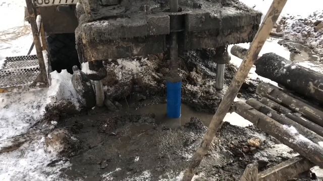 Бурение скважины зимой, Истринский район смотреть онлайн