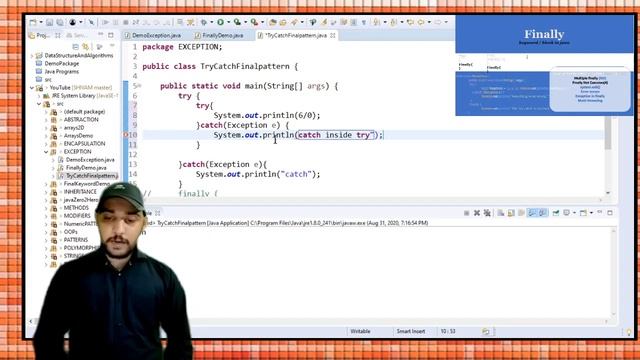 Try Catch Finally pattern in Java with Example
