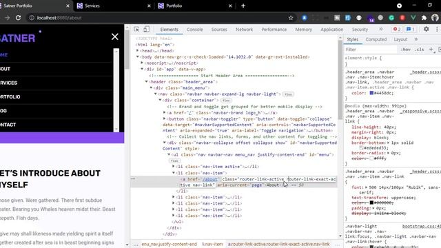 #25  html template convert  into vue app  part-6 | Active Menu