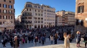 Piazza di Spagna in Rome Italy #piazzadispagna #rome #italy #shorts #touristspot