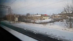 Станция Пычас из окна электропоезда