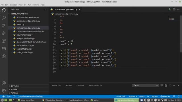 Become Proficient In Python Programming JT Devs | Comparison Operators смотреть онлайн