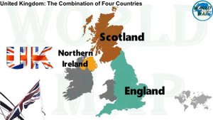 United Kingdom: Combination of Four Countries / UK Map 2022 / Great Britain Map / UK Countries Map