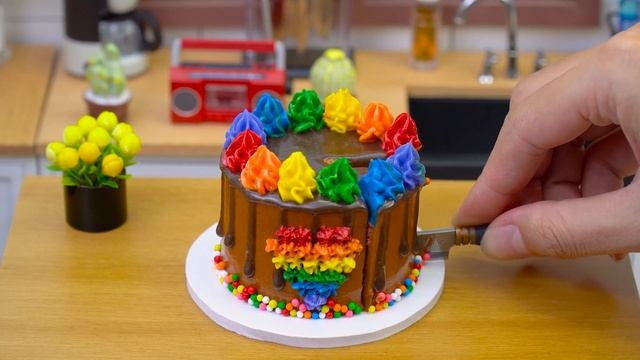 Yummy Chocolate Cake ???1000+ So Tasty Miniature Ice Cream Rainbow Chocolate Cake Decorating Ideas