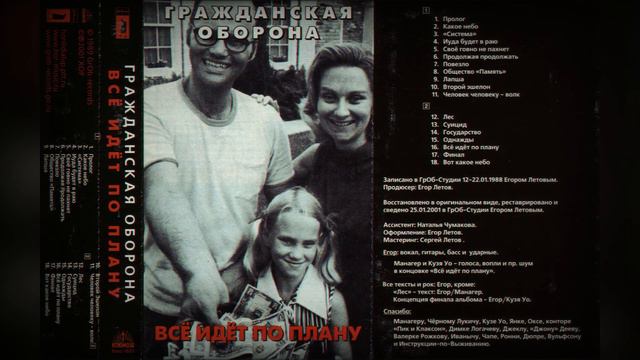 Гражданская оборона(Егор Летов)-Всё идёт по плану(минус)