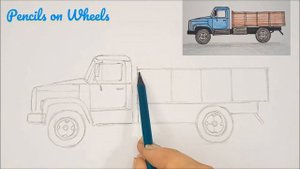 Как нарисовать грузовик ГАЗ 3307 просто How to Draw Truck GAZ 3307 Simple Auto Drawing