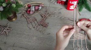 Олень из бумажной лозы