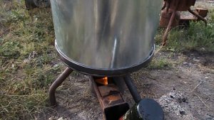 Печь на отработке масло с водой что будет.