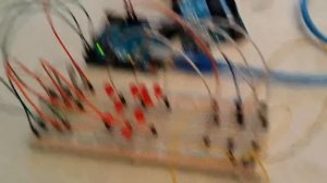 arduino nine leds with six transistors