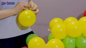 Искусство Аэродизайна. Урок №66. Настенная радуга-панно из воздушных шаров