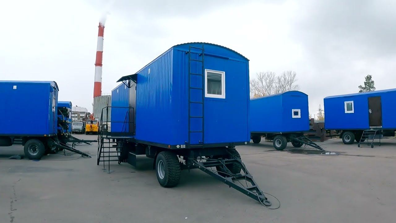 Вагон дом на шасси, жилой на 8 человек смотреть онлайн