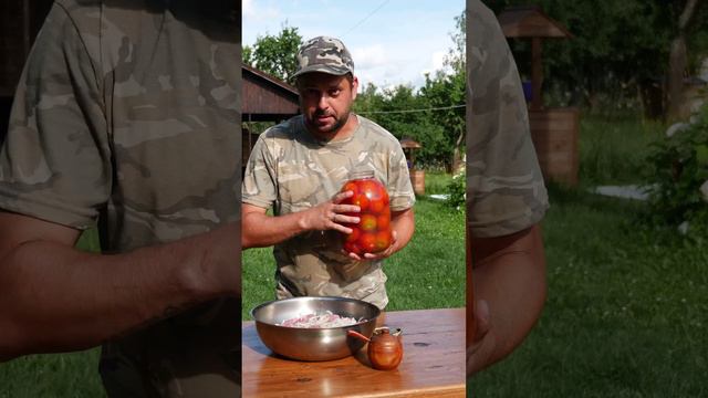 Шашлык с рассолом от помидор.