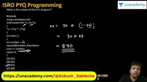 Programming - 1 | L 17 | ISRO PYQs | GATE 2022 CSE | Ankush Sir