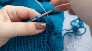 Закрытие резинки 1*1 иглой