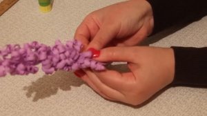 Гиацинты из гофрированной бумаги