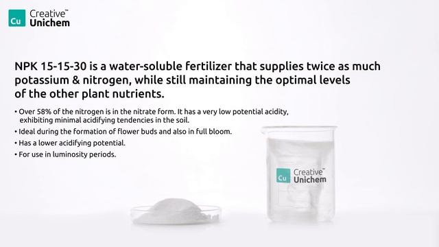 Creative Unichem - NPK 15 15 30 | 100% #watersolublefertilizer #npkfertilizer #npk #micronutrient смотреть онлайн