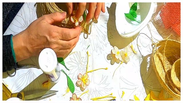 Пасхальный декор своими руками.Гнёзда для птиц из джута.