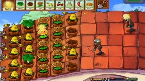 Прохождение Plants vs zombies. уровень 5-8. Встреча с Гаргантюа (субтитры)