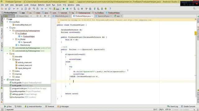 Android FireBase Ep.02 : Spinner - Save,Retrieve Show [Updated]