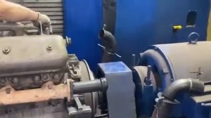 Обкатка двигателя ЯМЗ 238км2 на стенде под нагрузкой. Двигатель на комбайн. После капиталки