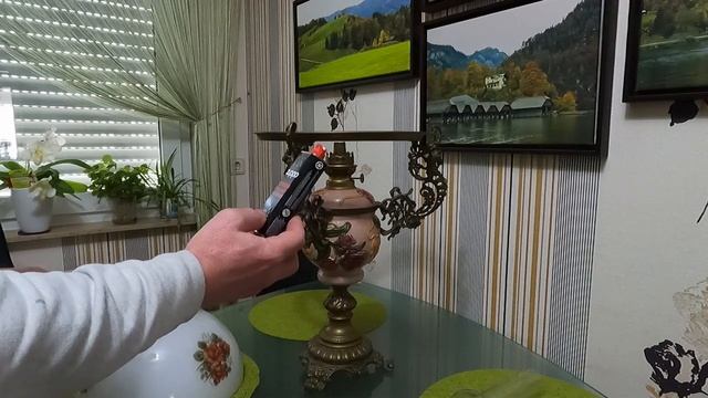 Винтажная керосиновая (масляная) лампа. Керосинка, обзор. смотреть онлайн