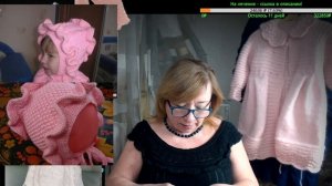 Как связать шапочку с рюшами к пальто для девочки. Попетельный МК.  Алена Никифорова.