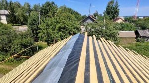 Сделали крышу и каркасный пристрой на старом доме + демонтаж
