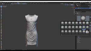Blender sculpting folds. Realistic cloth (fabric) sculpting in Blender. #blender #tutorial #3d